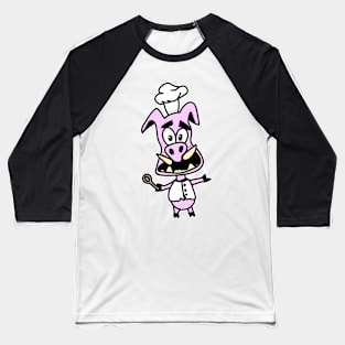 Pig Chef Baseball T-Shirt